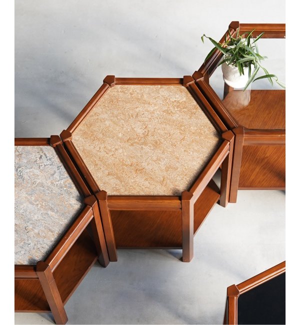 BROOKS HEXAGON TABLE / BEIGE | JOURNAL STANDARD FURNITURE